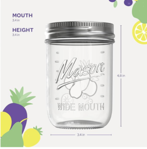 Wide Mouth Mason Jars